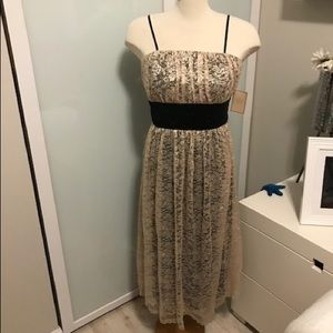 🆕 NWT Jonathon Martin Gold & Black Cocktail Dress